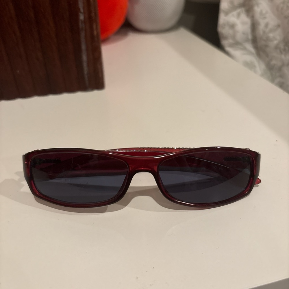 Authentic Dior Red Frame Crystal Sunglasses❣️